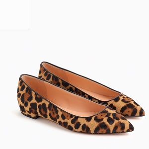 Brand New Pointed Toe Flats in Leopard Calf Hair